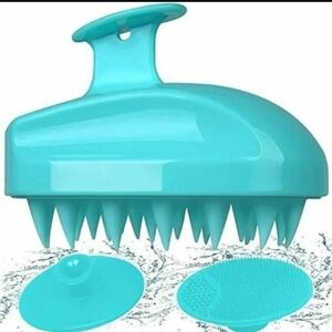 Scalp Massager Brush With 2 Facial Brush Cleansers